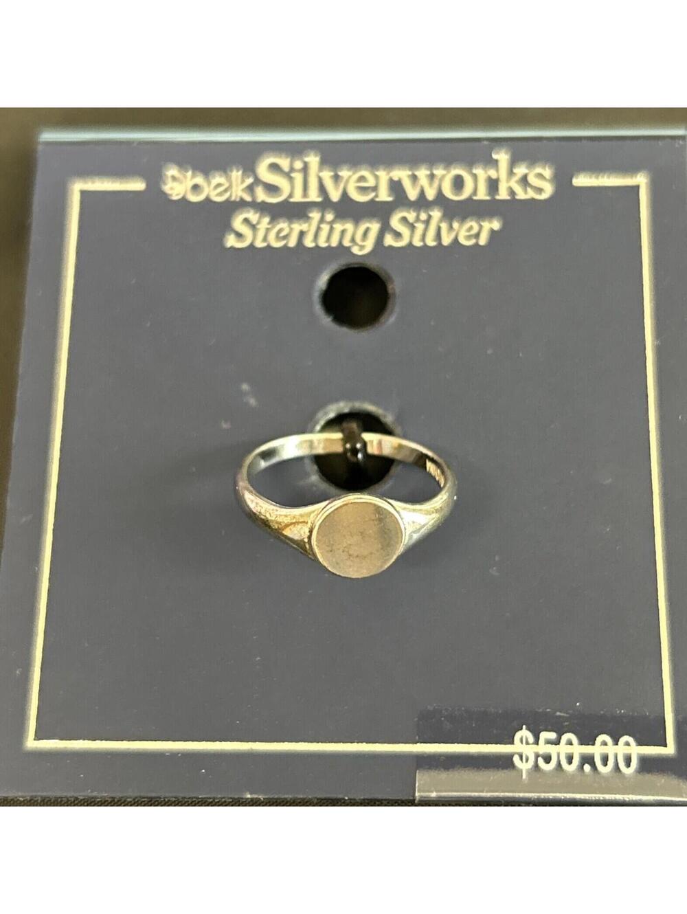 Sterling Silver Ring. Engraveable. Size 7. New On Card. Great for young girls.